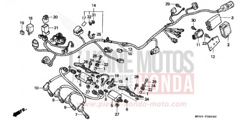 FAISCEAU DES FILS CBR600FN de 1992